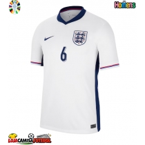Camisa de Futebol Inglaterra Marc Guehi #6 Equipamento Principal Europeu 2024 Manga Curta